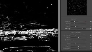 How to edit aurora photos: Lightroom black and white image