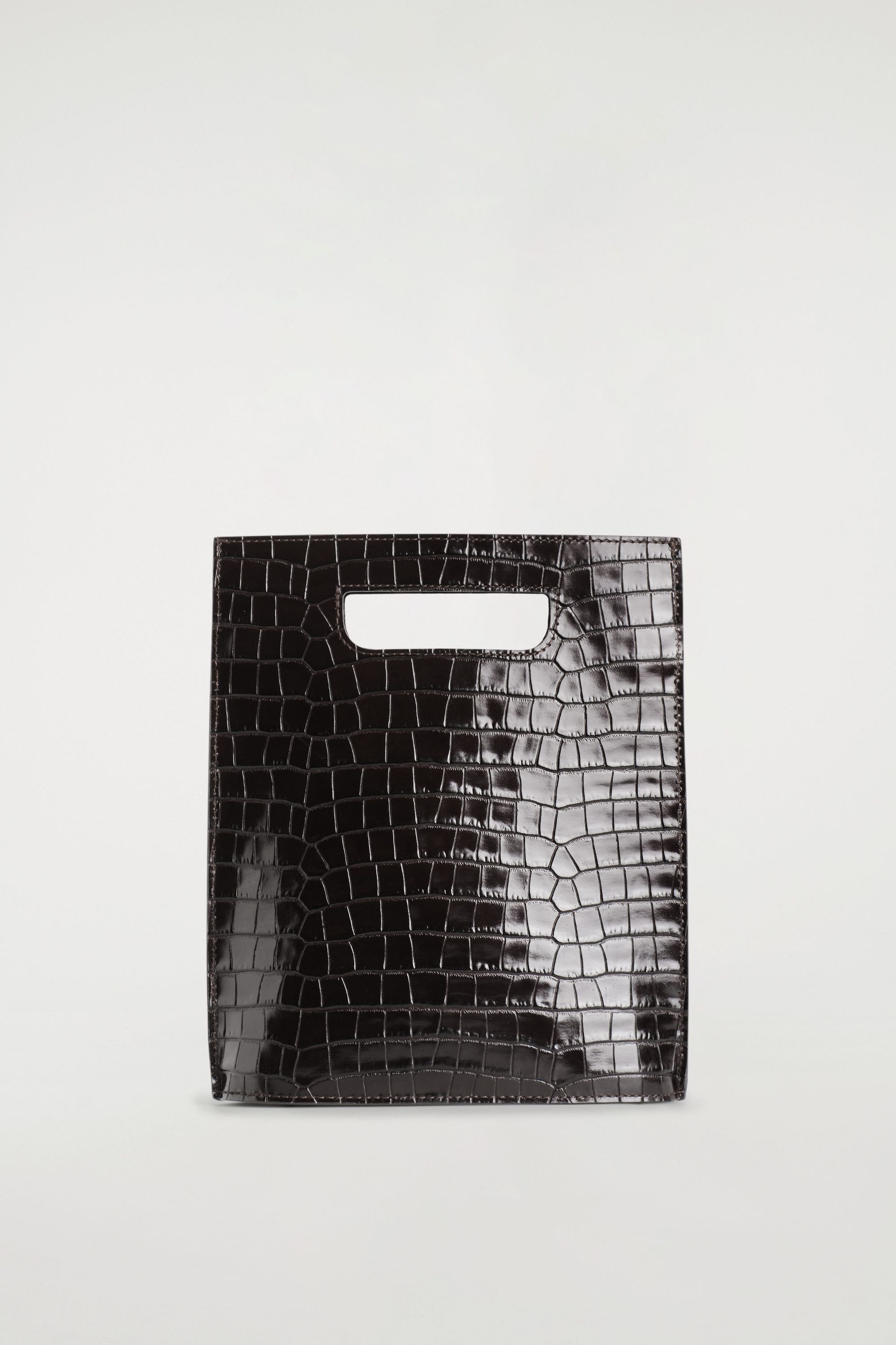 Folio Mini Bag - Croc-Effect Leather