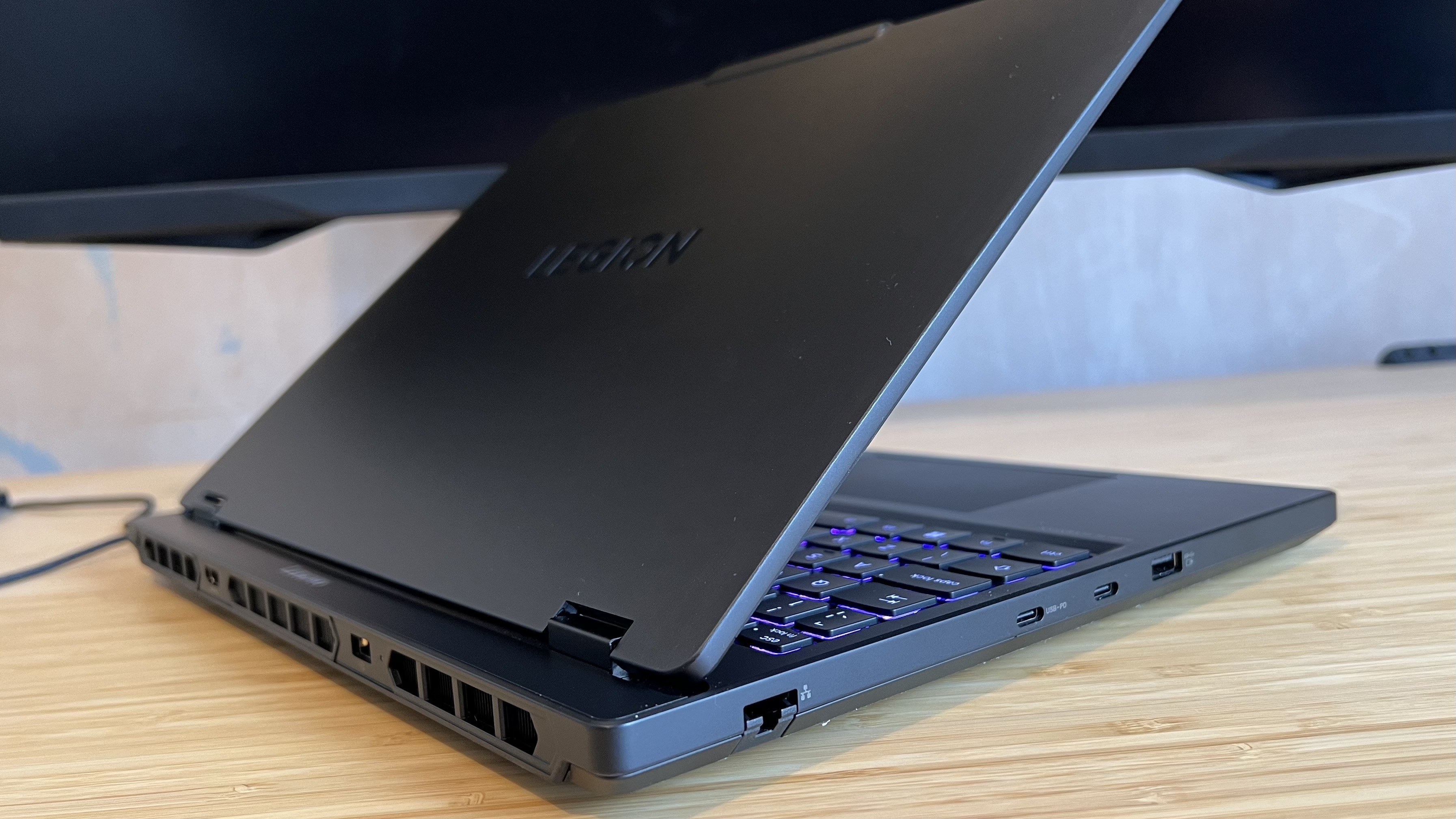 Back of Lenovo Legion 5 Gen 10 gaming laptop with screen facing away