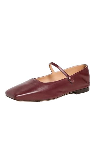 Square Toe Mary Jane Flats