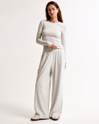 Cozy Lounge Knit Wide Leg Sweatpant