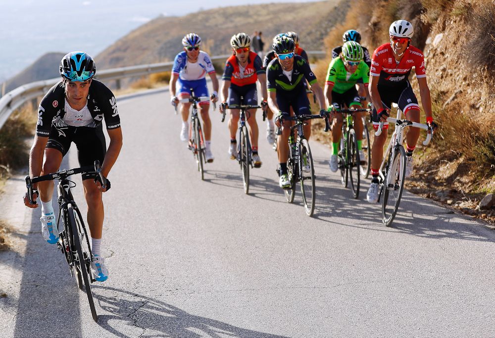 Mikel Landa attacks during stage 1 at Ruta del Sol