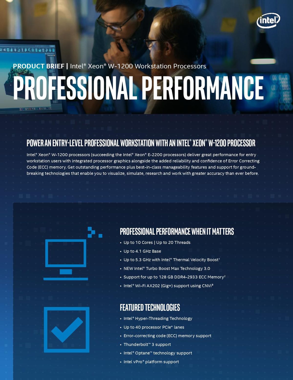 Intel Announces Xeon W-1200 Series and 10th-Gen Comet Lake vPro