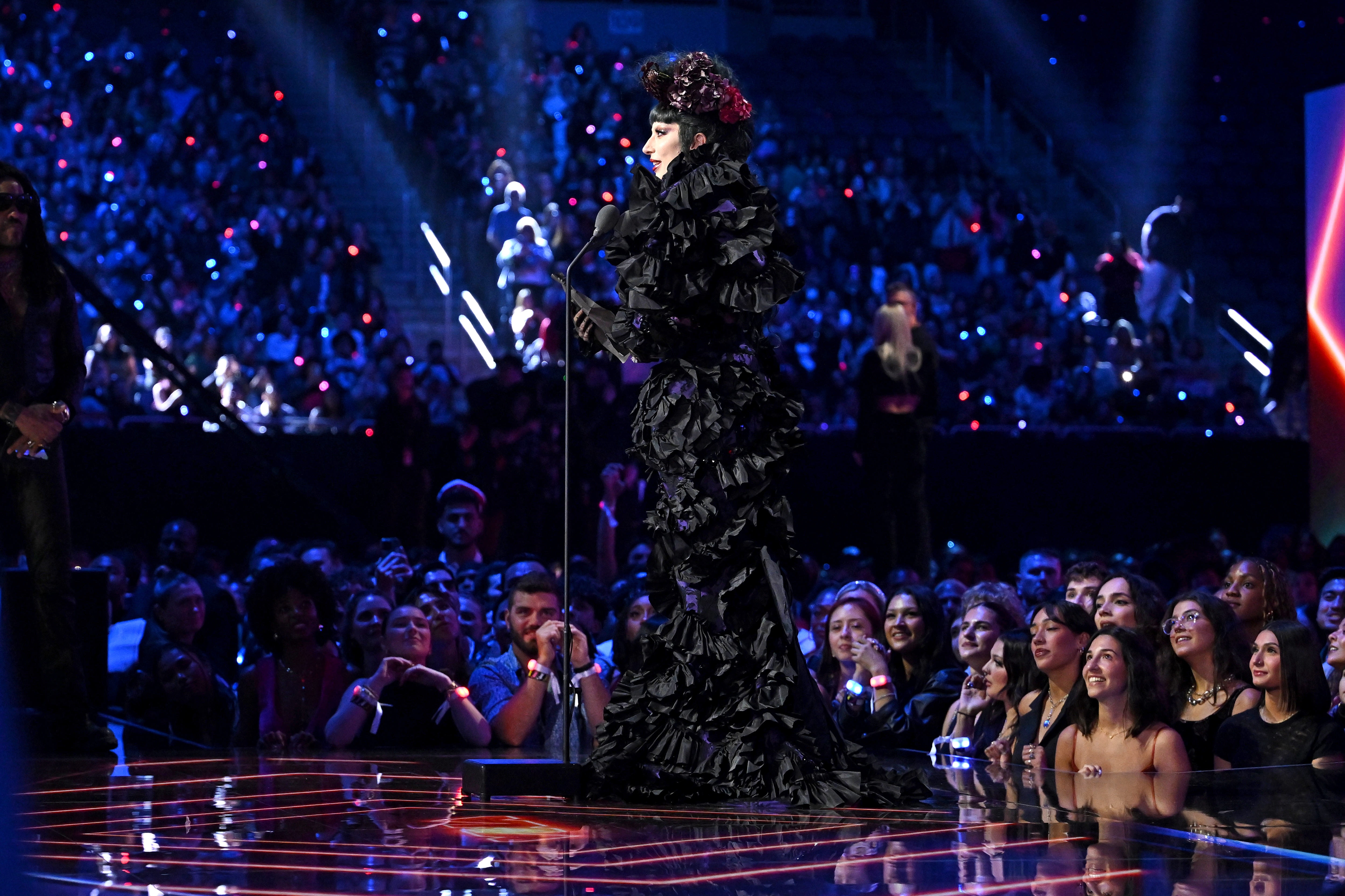 Lady Gaga wearing Marc Jacobs at the 2025 mtv vmas