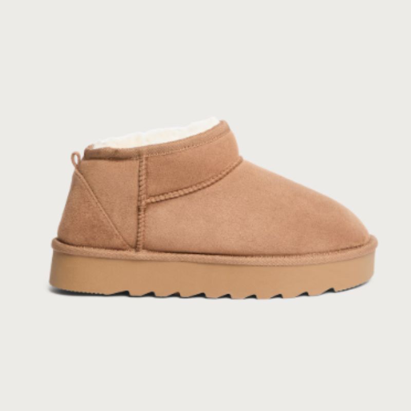 F&amp;amp;F, Faux Suede Platform Slipper Boots