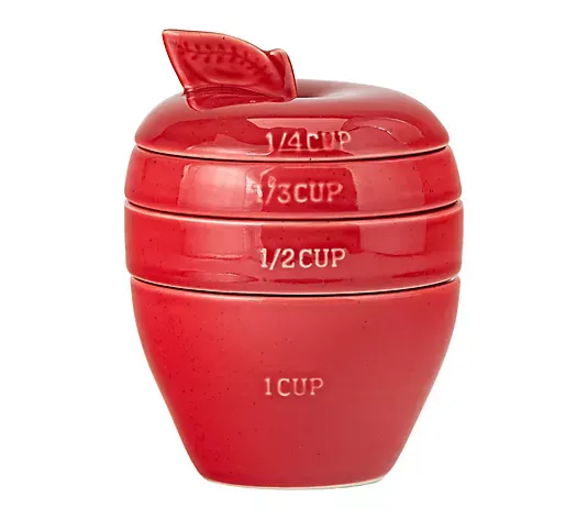 QVC, 10 Strawberry Street Sliced Apple Measuring Cups