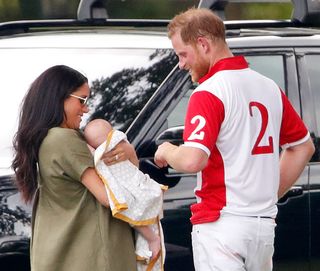 Meghan Markle, Prince Archie and Prince Harry at the polo