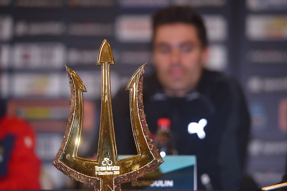 The Tirreno-Adriatico trident trophy awaits someone to claim it in 2018
