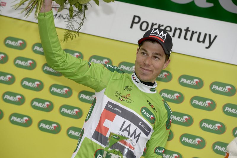 Jonathan Fumeaux (IAM Cycling) in the points jersey