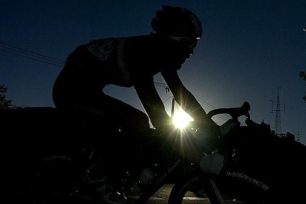 Dean Windsor from New South Wales corners at the top of the home straight in Ballarat.