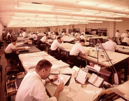 Workers in the 1960s.