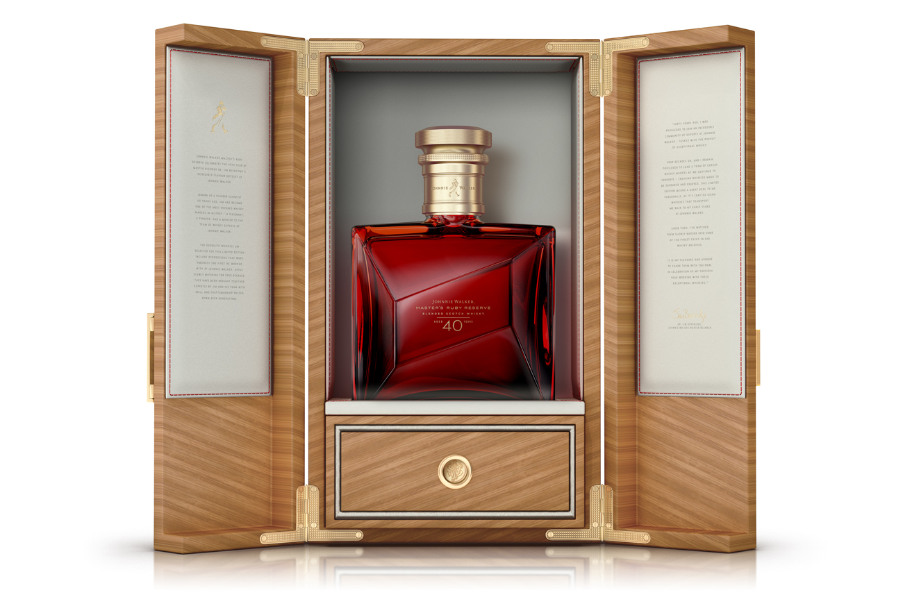 A bottle of whisky in a presentation case