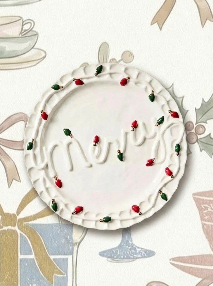 Merry Stoneware Platter