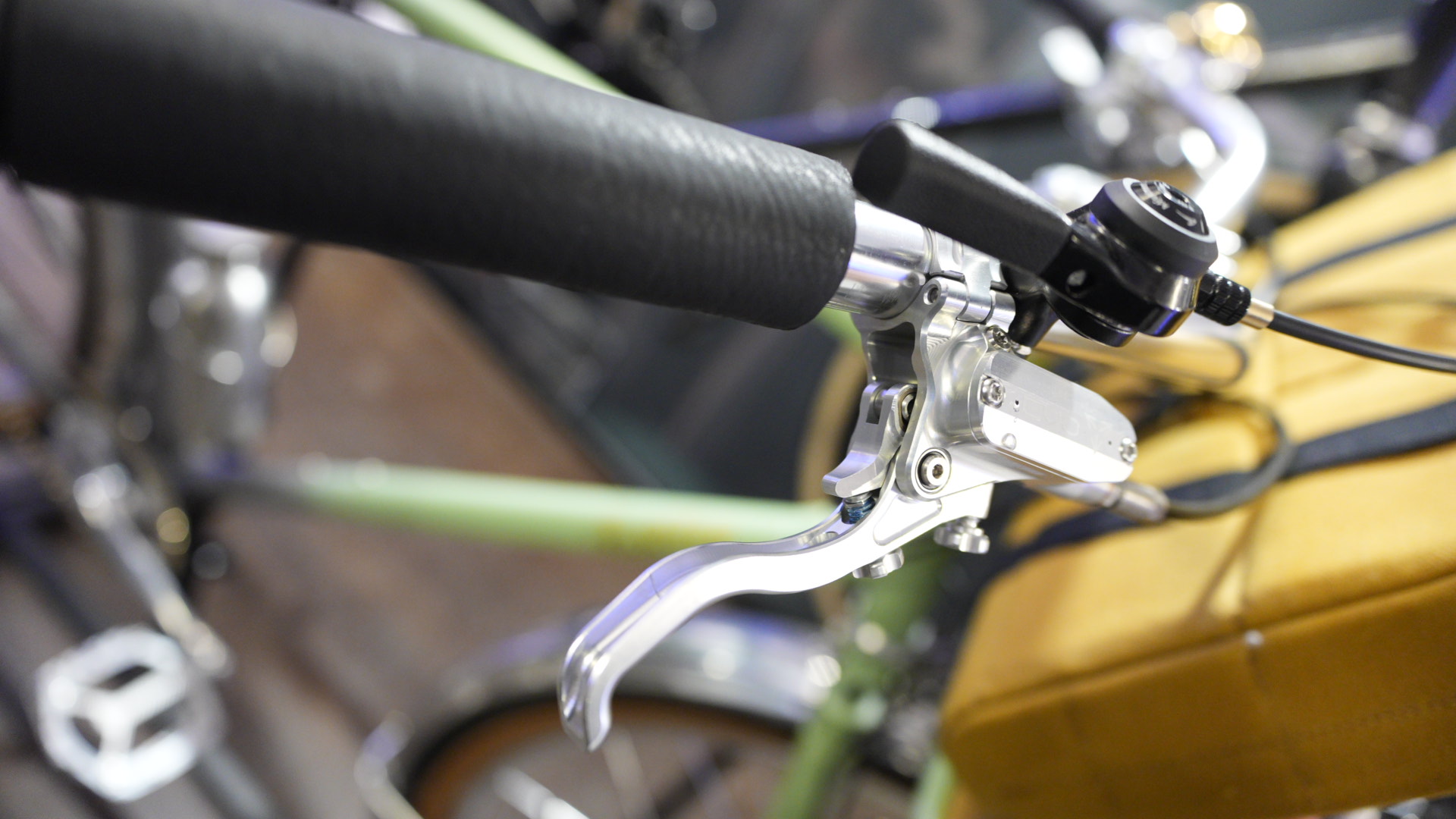 close up details of expensive bikes