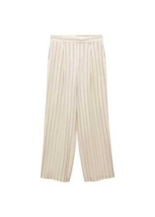 Striped Linen-Blend Pants - Women
