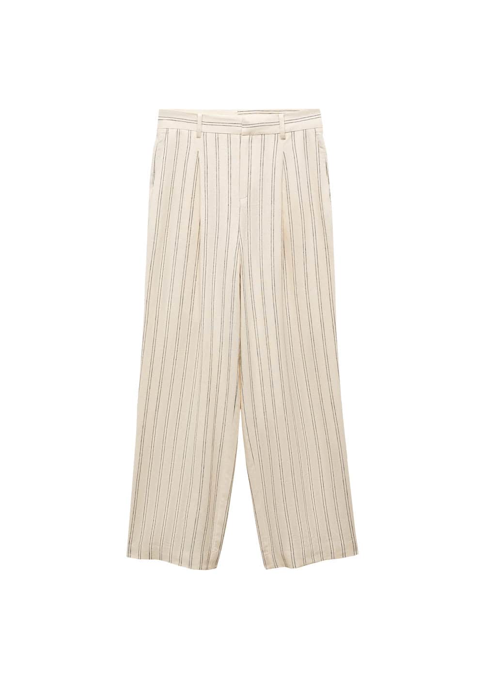 Striped Linen-Blend Pants -  Women