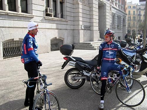 Floyd Landis meets George Hincapie