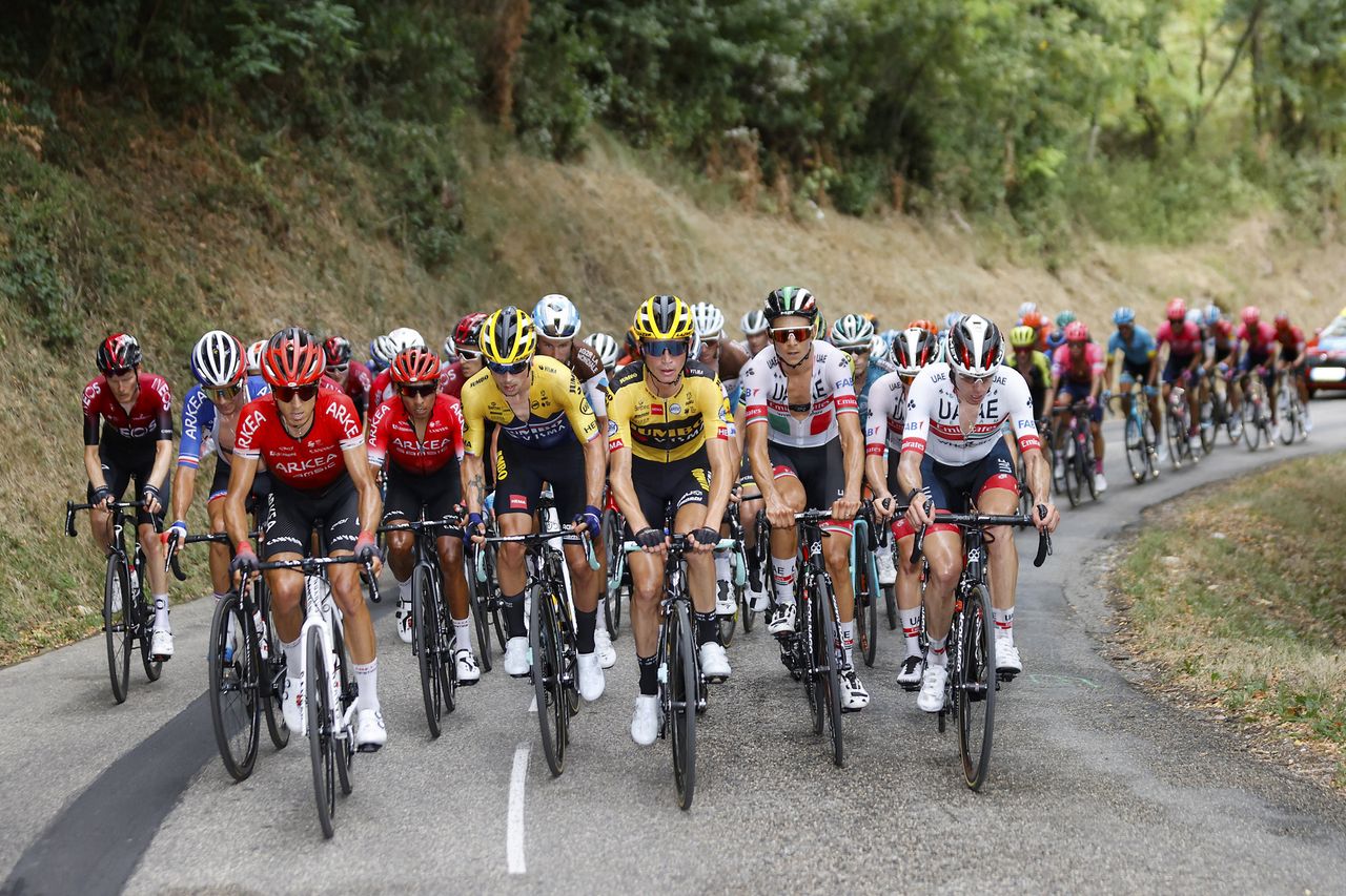 Criterium du Dauphine 2020 72nd Edition 2nd stage Vienne Col de Porte 135 km 13082020 Primoz Roglic SLO Team Jumbo Visma David De La Cruz ESP UAE Team Emirates Diego Rosa ITA Team Arkea Samsic Davide Formolo ITA UAE Team Emirates photo Luis Angel GomezBettiniPhoto2020