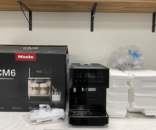 Miele CM 6160 unboxed on a countertop