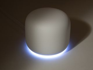 Nest Wifi Mesh Point glowing