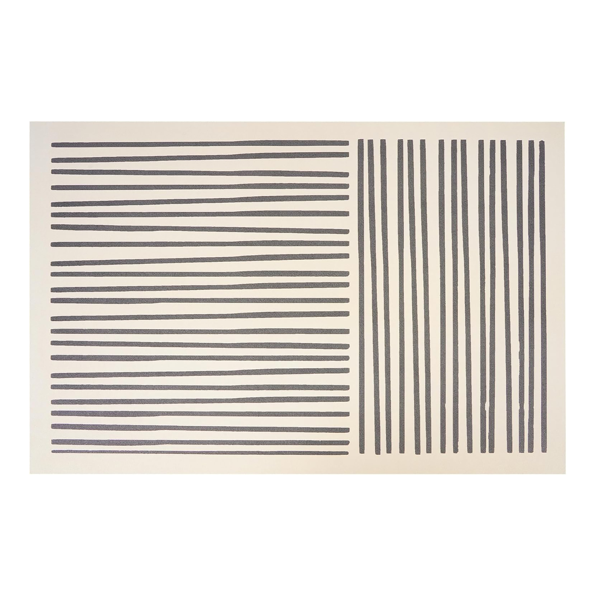 Silicone Coffee mat with a black and white striped pattern 