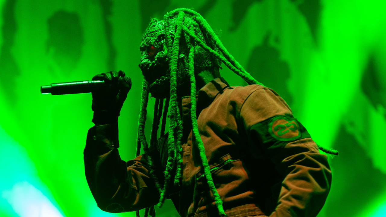 Corey Taylor of Slipknot onstage in 2024