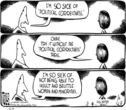 Political Cartoon U.S. Political Correctness