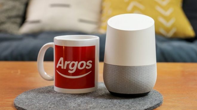 Argos mug with Google Home speaker