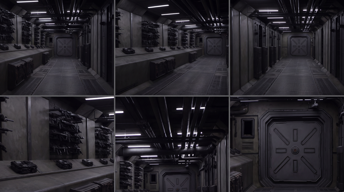 Catacombs AI film; sets from an AI film