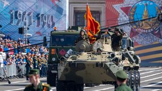military tanks in victory day parade