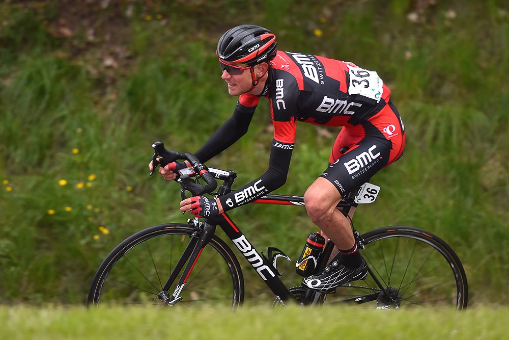 Tejay van Garderen descends through a corner during stage 4 at Tour de Romandie