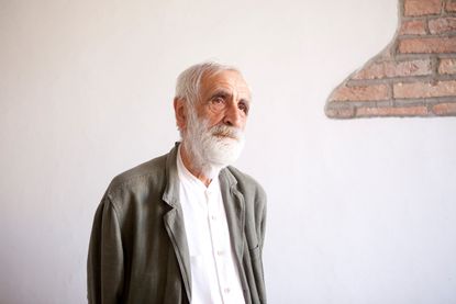 A portrait of designer Enzo Mari from 2010. Mari passed away in Milan on 19 October 2020, aged 88