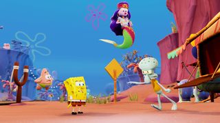 SpongeBob Schwammkopf The Cosmic Shake: Hilf Kassandra dabei die Unterwasserwelt zu retten indem du als schwammiger Held in das Multiversum abtauchst