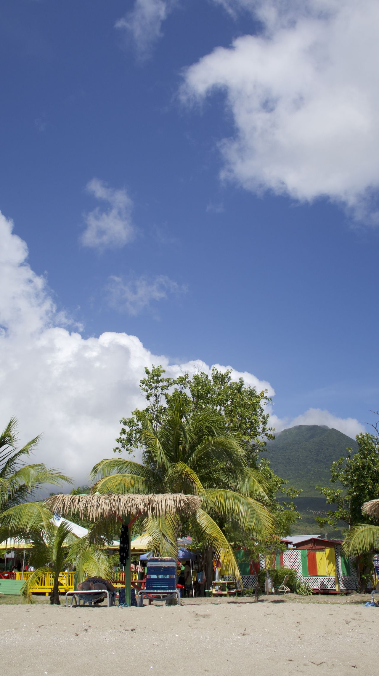 Pinney's Beach on the tiny Caribbean island of Nevis