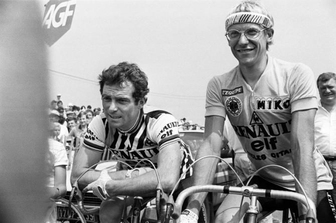Bernard Hinault and Laurent Fignon