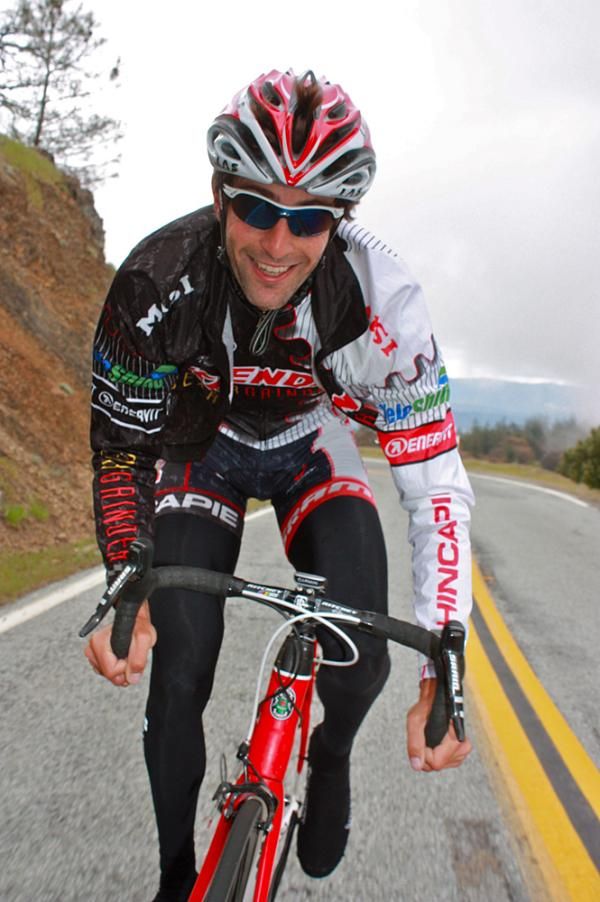 Roman Kilun having fun on Mt. Hamilton - enjoying it a bit more than in 2008 when he raced up it with the flu.