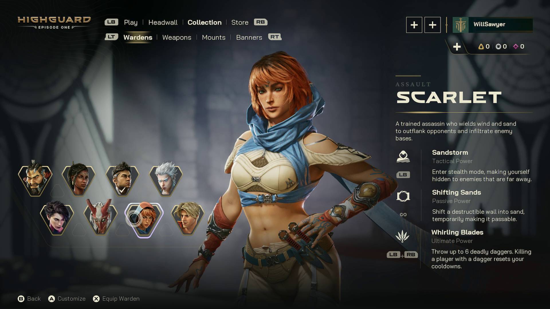 Highguard Warden character Scarlet