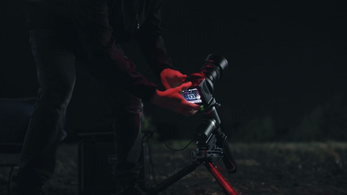 The ArcBlue C24 astrophotography camera used by a photographer