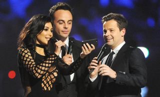 Kim Kardashian with Ant and Dec at the Brit awards