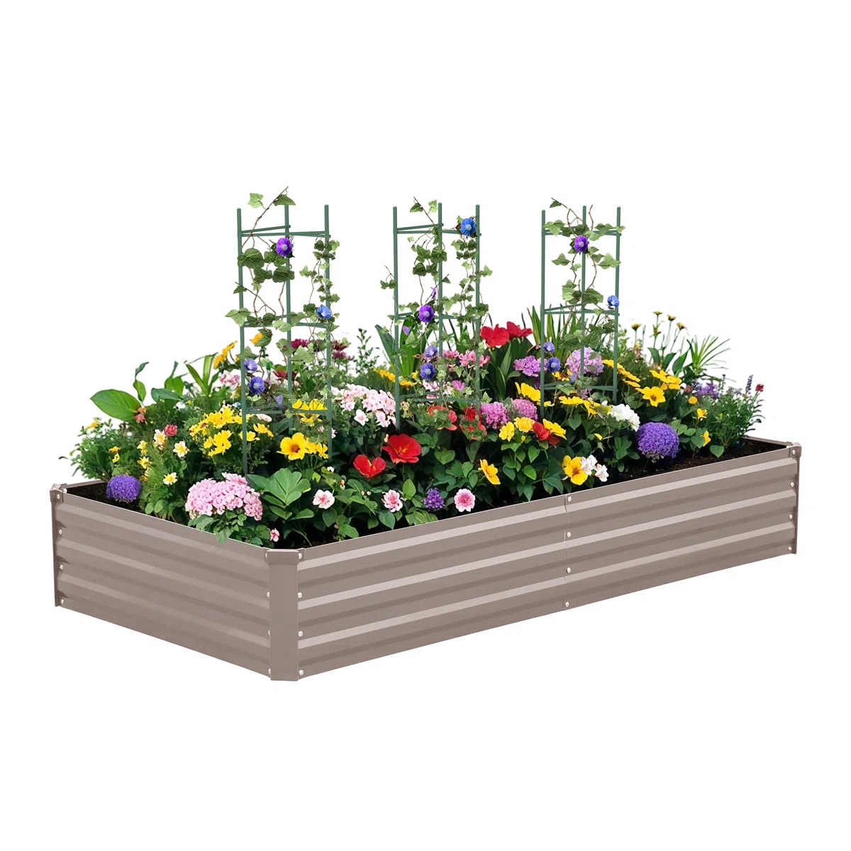 Arlmont &amp;amp; Co, Kymari Galvanized Raised Garden Bed