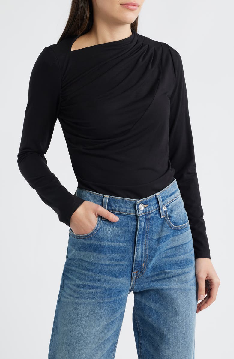 Asymmetric Boat Neck Top