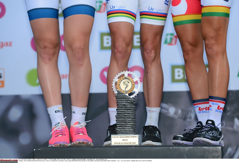 Marianne Vos - 2013 La Fl&egrave;che Wallonne Feminine podium