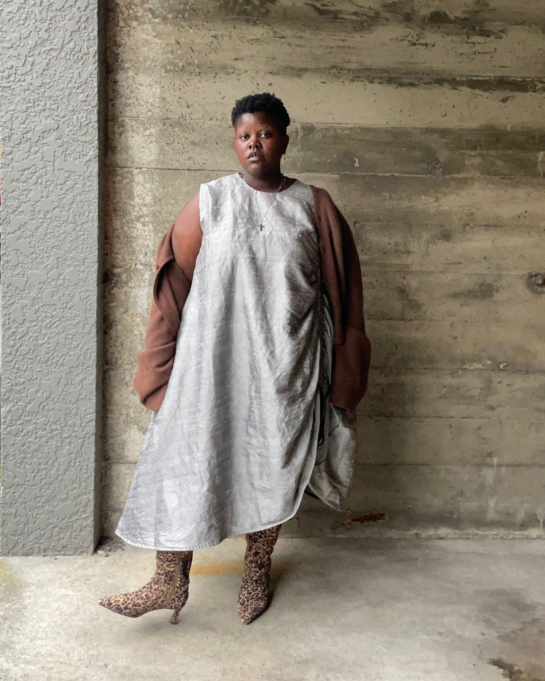 Lydia Okello wearing a holiday outfit