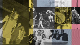 A montage of pictures of various ska punk bands