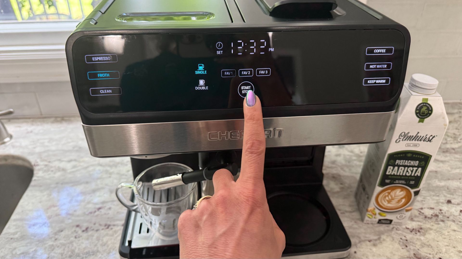 Chefman Coffee Station Pro frothing milk