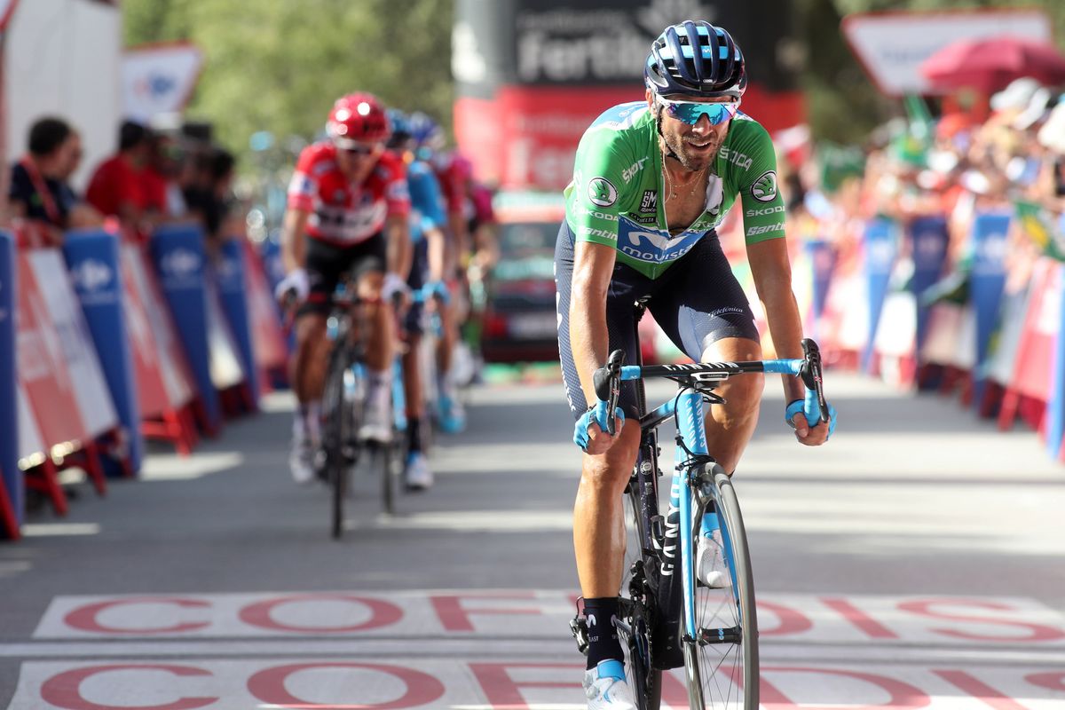 Valverde crosses the line