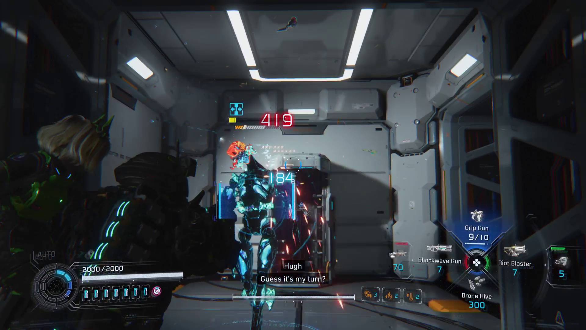 Pragmata New Game+ Hugh shooting robot dealing very high damage