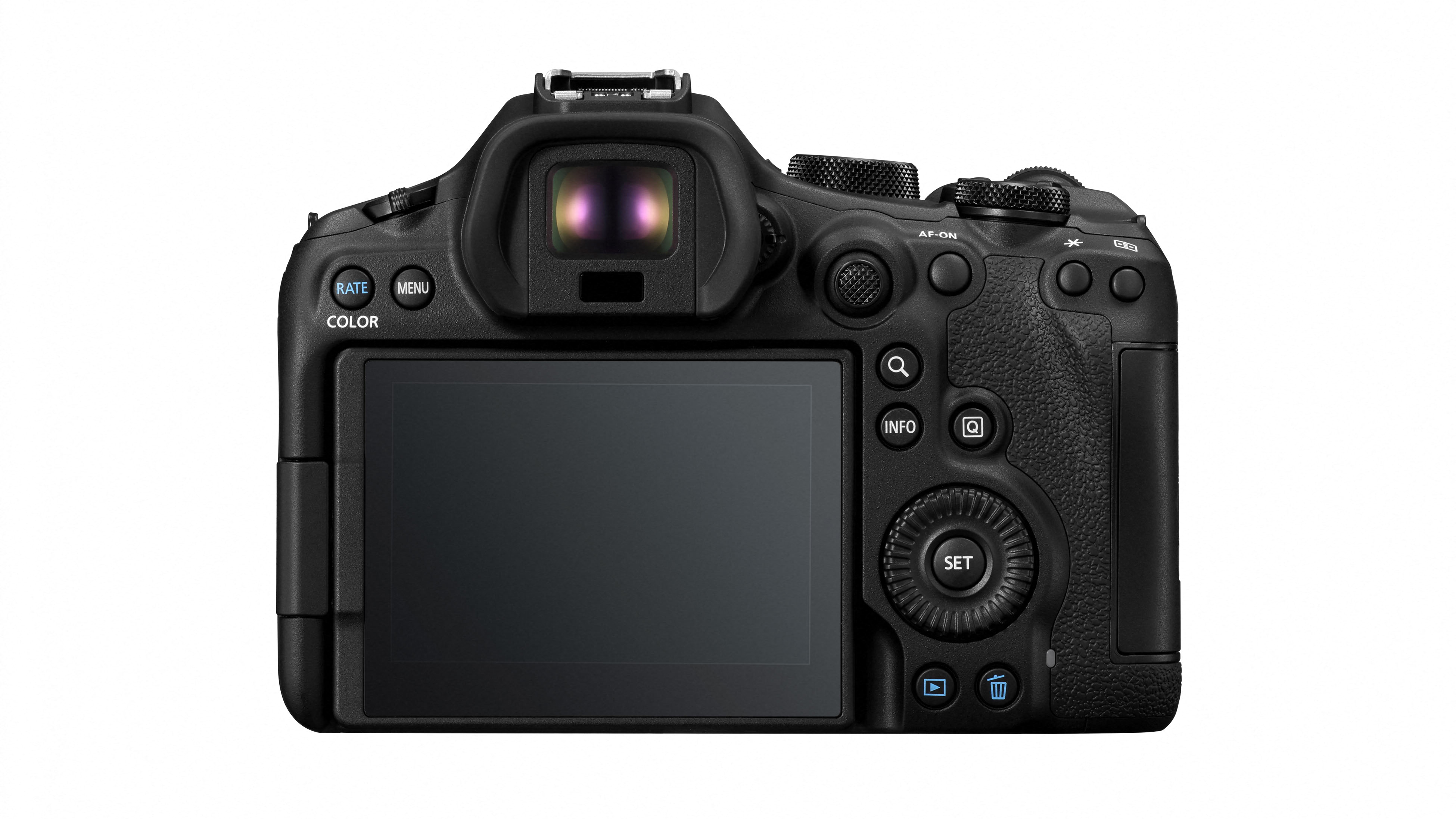 Canon EOS R6 Mark III against a white background