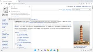 SSL certificate on a Wikipedia page