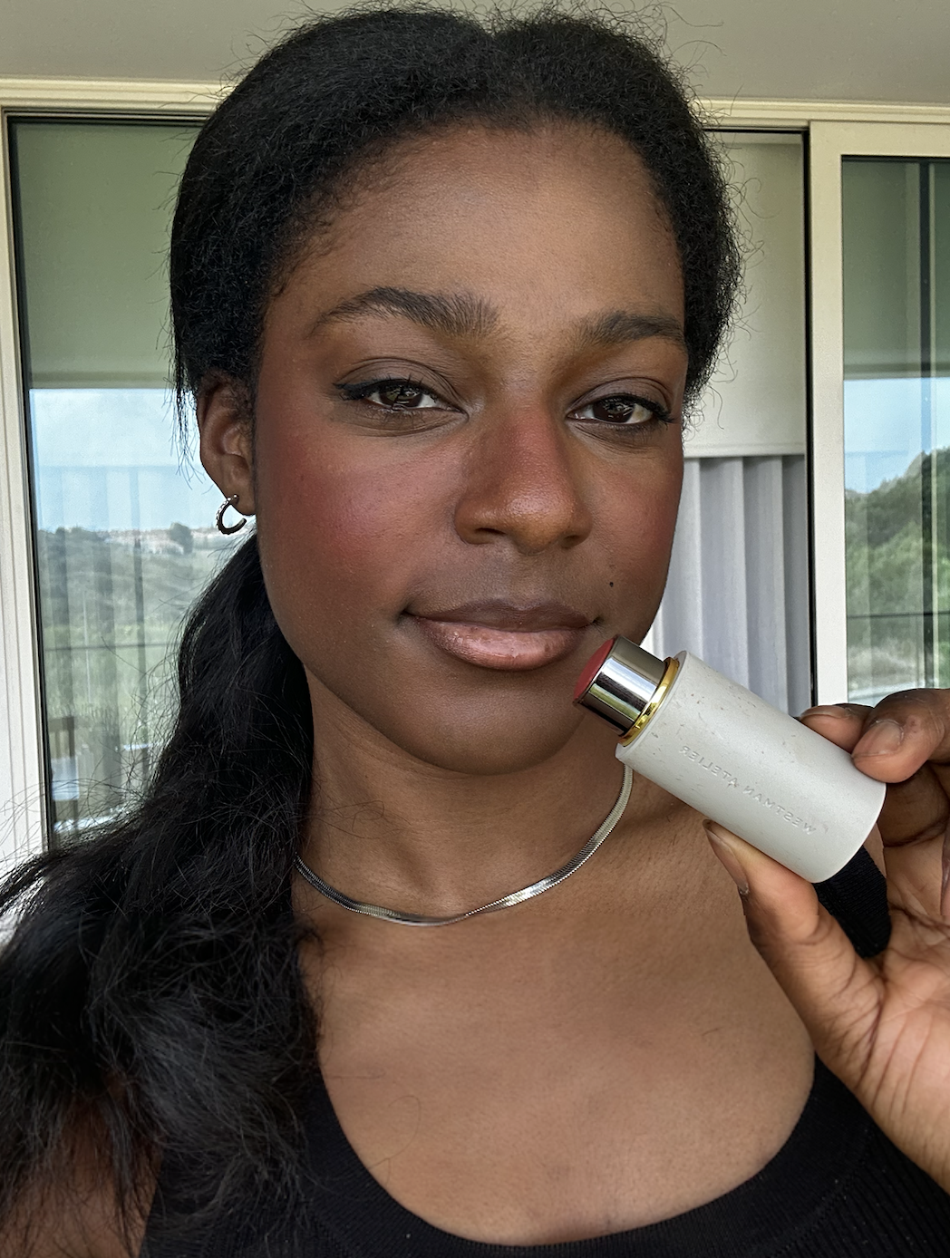 Shei Mamona wearing Westman Atelier Blusher